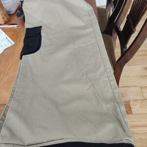 Hot Topic Tan Cargo Pants with Black Details